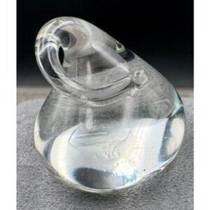 Crystal Clear Hershey's Kiss Figurine Signed Hulet 2001